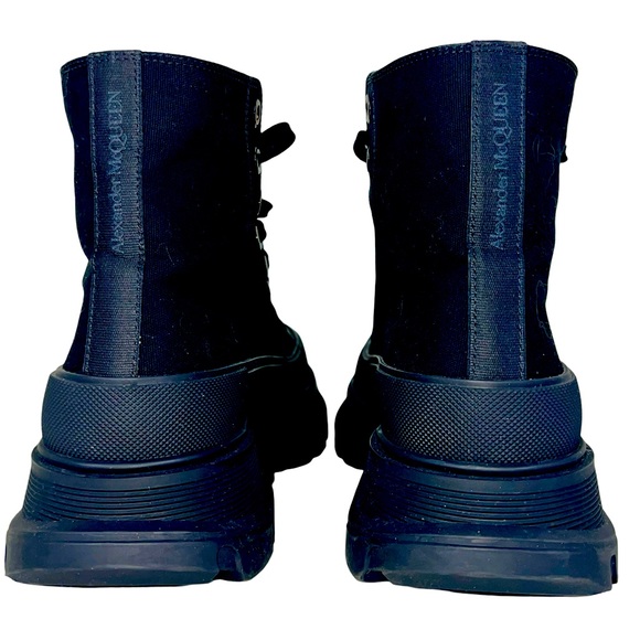NIB ALEXANDER McQUEEN TREAD SLICK HIGH TOP SNEAKER BOOTS IN BLACK - Picture 9 of 12